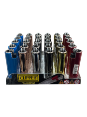 CLİPPER METAL KILIFLI 30 ADET TAŞLI  ÇAKMAK